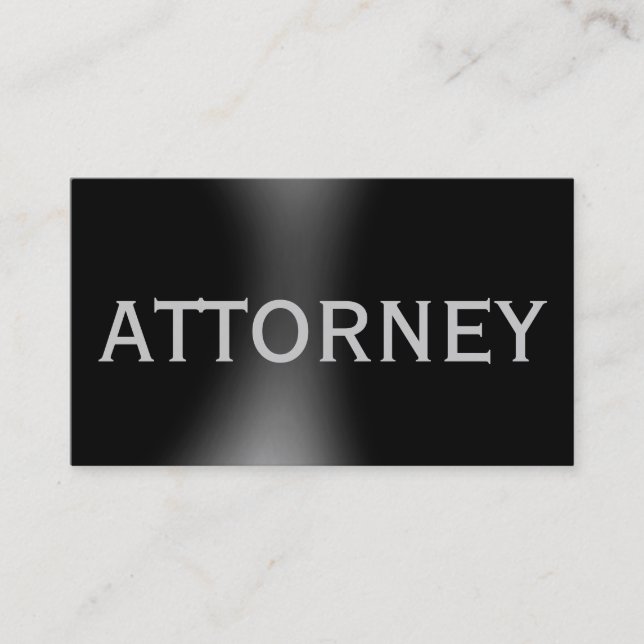 Trendy Cute Plain Attorney At Law Business Card (Front)