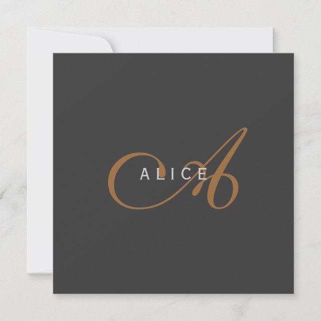 Trendy Cute Plain Monogram Initial Name (Front)
