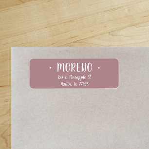 Trendy Cute Stylish Dusty Rose Return Address