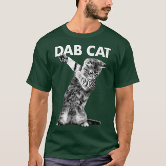 Trendy Dab Cat Kitten Graphic  T-Shirt