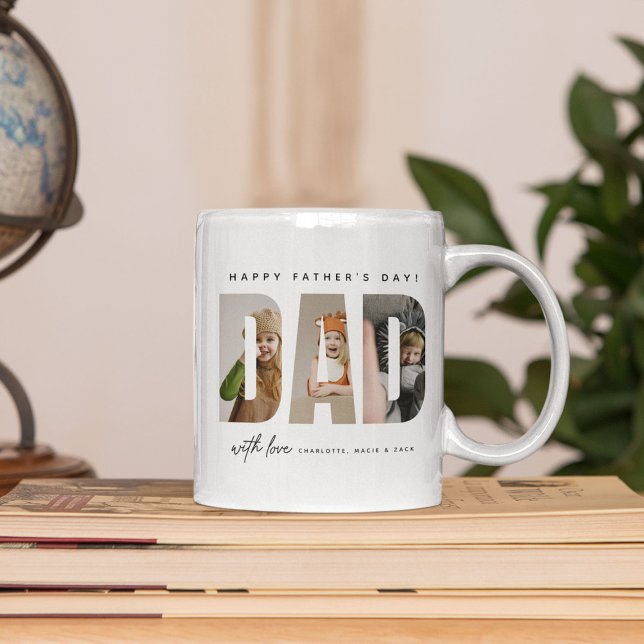 Trendy DAD Custom Photo Collage Coffee Mug (Creator Uploaded)