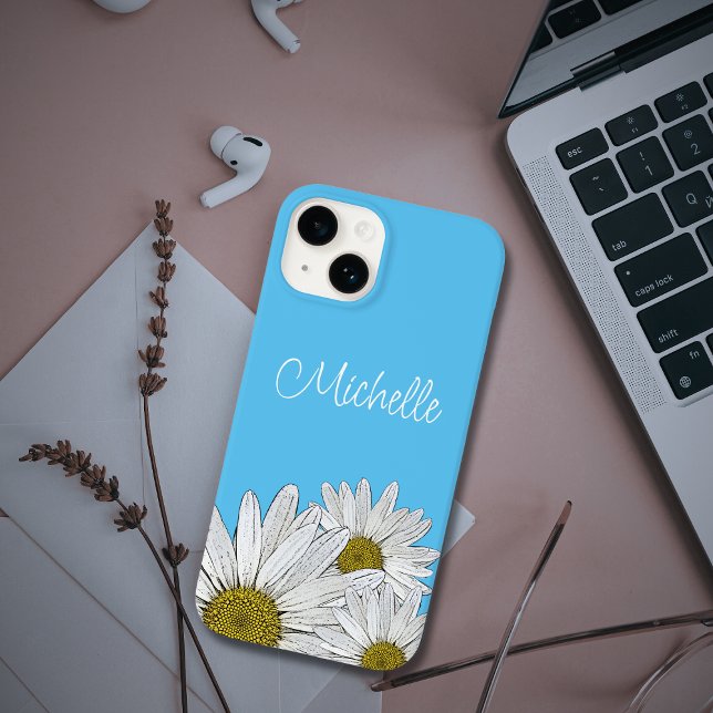 Trendy Daisies Floral Country Blue  Case-Mate iPhone Case (Creator Uploaded)