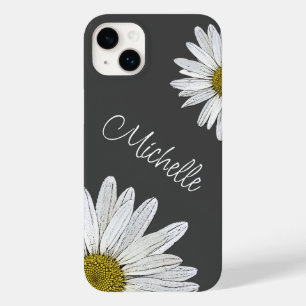 Trendy Daisies Personalised Grey Case-Mate iPhone 14 Plus Case
