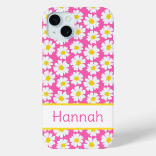Trendy Daisy Pattern iPhone 15 Mini Case