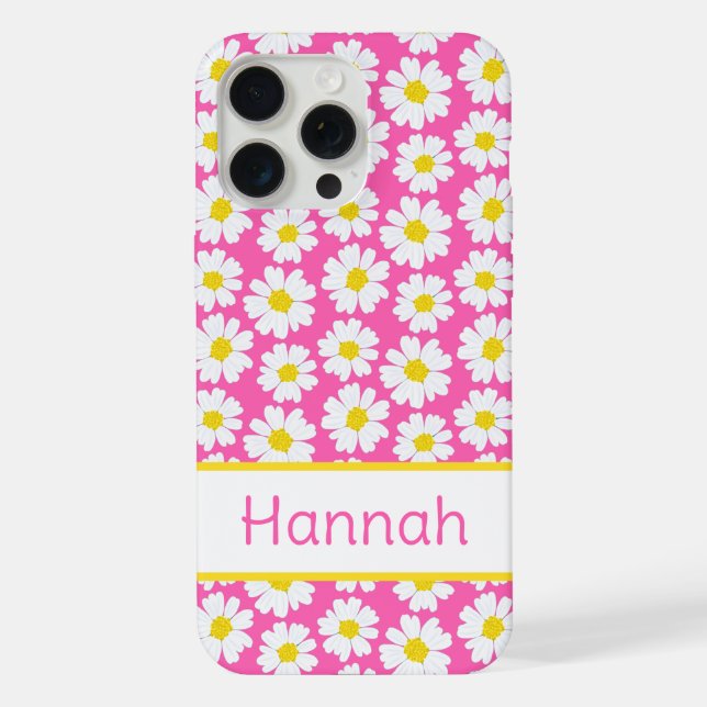 Trendy Daisy Pattern iPhone Case (Back)