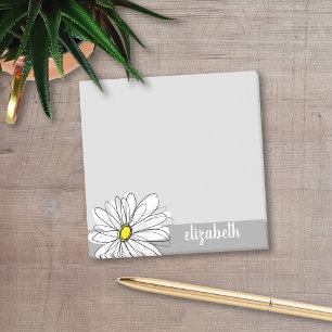 Trendy Daisy with grey and yellow Post-it Notes