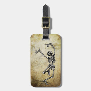Trendy Dancing Skeleton Luggage Tag