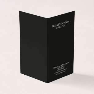 Trendy Dark Grey Plain Simple Minimalist Stylish Business Card