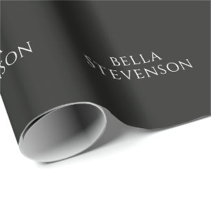 Trendy Dark Grey Plain Simple Minimalist Stylish Wrapping Paper
