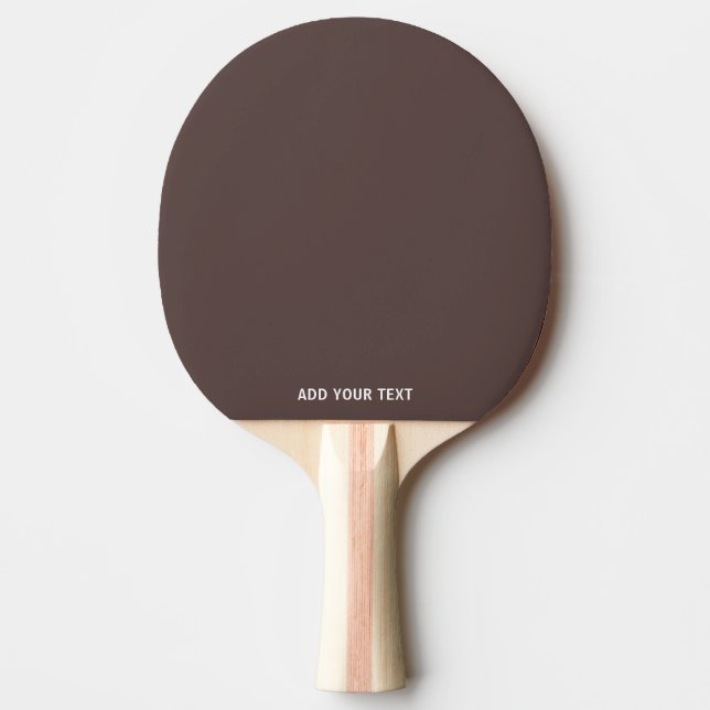 Trendy Dark Mocha Brown - Custom Ping Pong Paddle (Front)