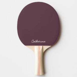 Trendy Dark Plum Brown Custom Ping Pong Paddle