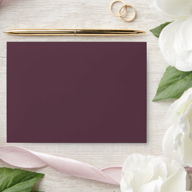 Trendy Dark Plum Brown - Envelope (Wedding)