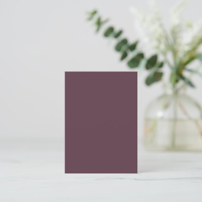 Trendy Dark Plum Brown - Note Card (Standing Front)