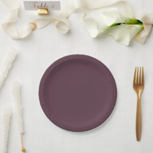 Trendy Dark Plum Brown - Paper Plates