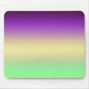 Trendy dark purple light yellow green gradient mouse pad