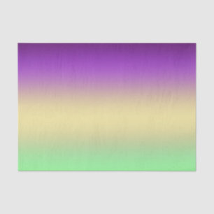 Trendy dark purple light yellow green gradient  tissue paper