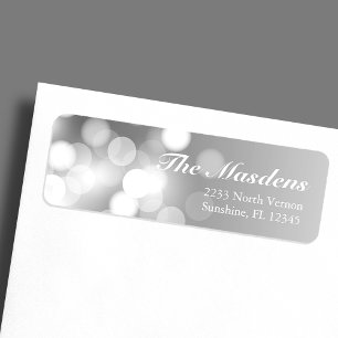 Trendy Dark Silver Sparkly Bokeh Glitter Abstract