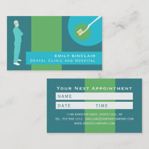 Trendy Dentist Design, Dentist Appointment Business Card