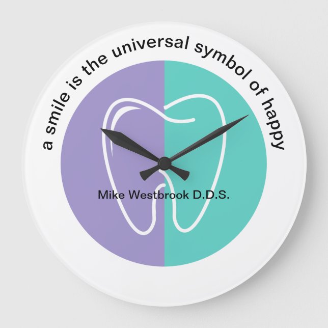 Trendy Dentist Office Waiting Room Clocks (Front)