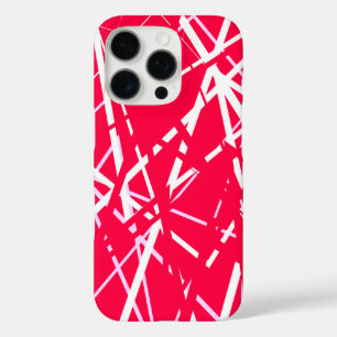 Trendy Design on Red Background iPhone 16 Pro Case