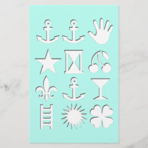 Trendy Design pale Blue Staionery Stationery