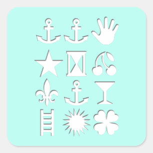 trendy Design Square Sticker