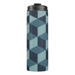 Trendy design vintage abstract colour block geome Thermal Tumbler