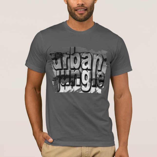 Trendy Distressed Cool Urban Jungle T-Shirt (Front)