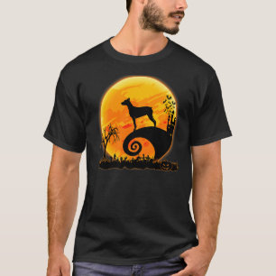 Trendy Doberman Dog And Moon Scary Halloween Cost T-Shirt
