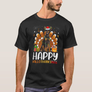 Trendy Doberman Dog Halloween Christmas Happy Hal T-Shirt