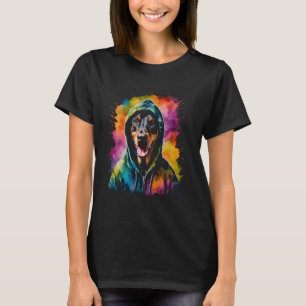 Trendy Doberman Hoodie Dog Colourful Funny Animal T-Shirt