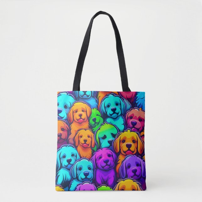 Trendy dog Pattern for Pet Lovers Tote Bag (Front)