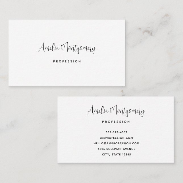 Trendy + Dongle Font Business Card Template (Front/Back)