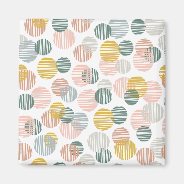 Trendy dots pattern magnet (Front)