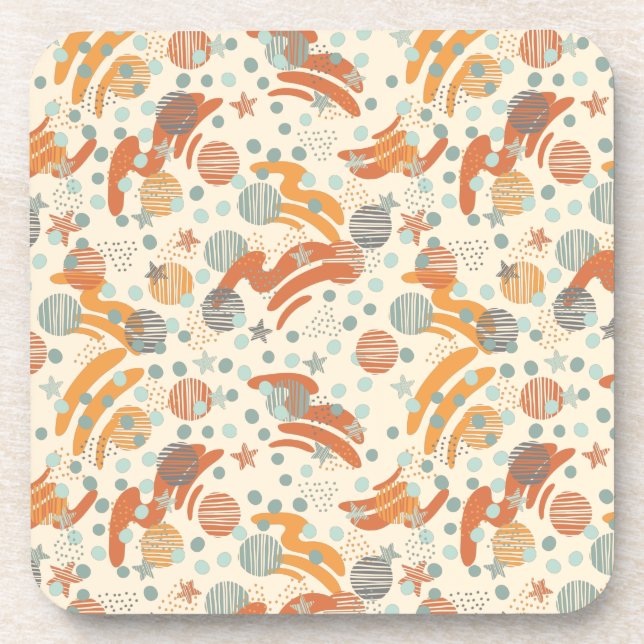 Trendy dots pattern throw pillow coaster (Front)