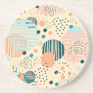 Trendy dots pattern throw pillow coaster
