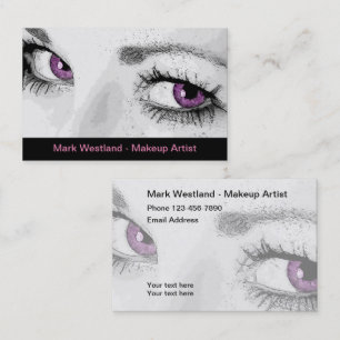 Trendy Double Side Makeup Artist Business Cards