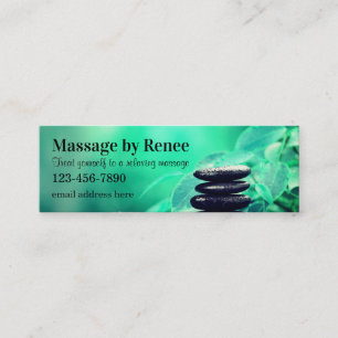 Trendy Double Side Massage Business Cards