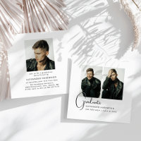 Trendy Double Sided 3 Photo Graduation Party