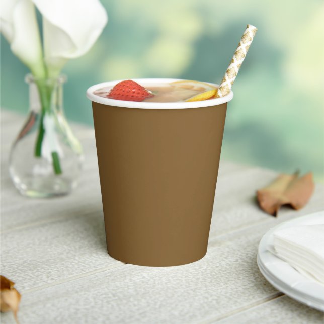 Trendy Earthy Brown - Paper Cups (Insitu)