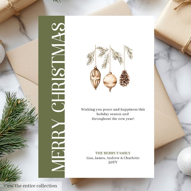 Trendy earthy colors Christmas greeting card (Trendy earthy colors Christmas greeting card

)