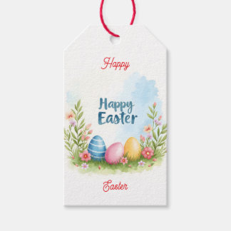 Trendy Easter Eggs Beautiful Collection Gift Tags