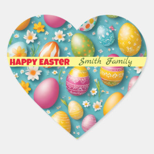 Trendy Eggs Easter Collection Heart Sticker