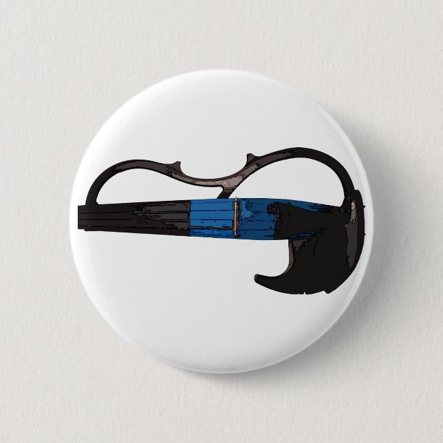 Trendy Electric Violin 6 Cm Round Badge (Front)
