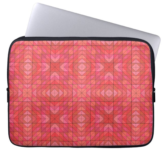 Trendy Electronics Bag Featuring Red Triangles (Front)