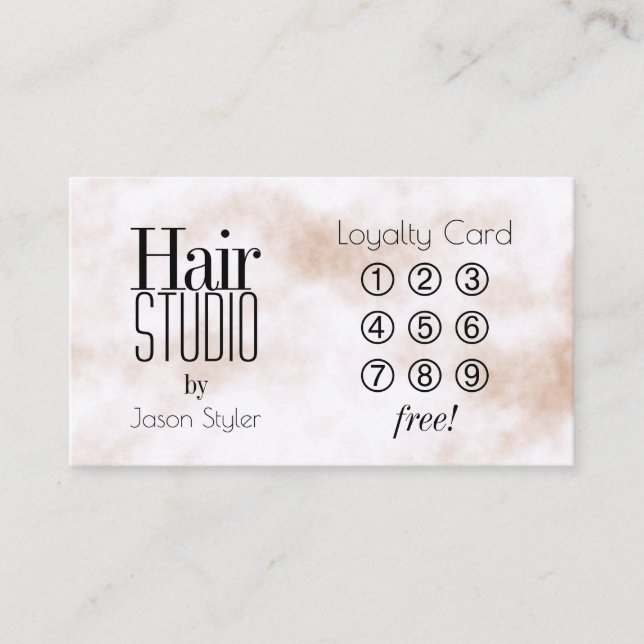 Trendy elegance giant letters loyalty card (Front)