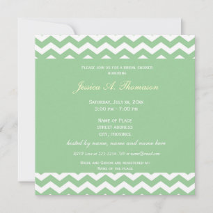 Trendy, elegant and classic chevron bridal shower invitation