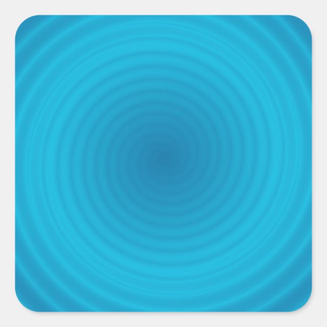 Trendy Elegant Blue Colour Blank Template Custom Square Sticker (Front)