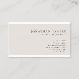 Trendy Elegant Color Modern Chic Simple Plain Business Card