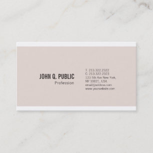 Trendy Elegant Colors Modern Simple Chic Plain Business Card